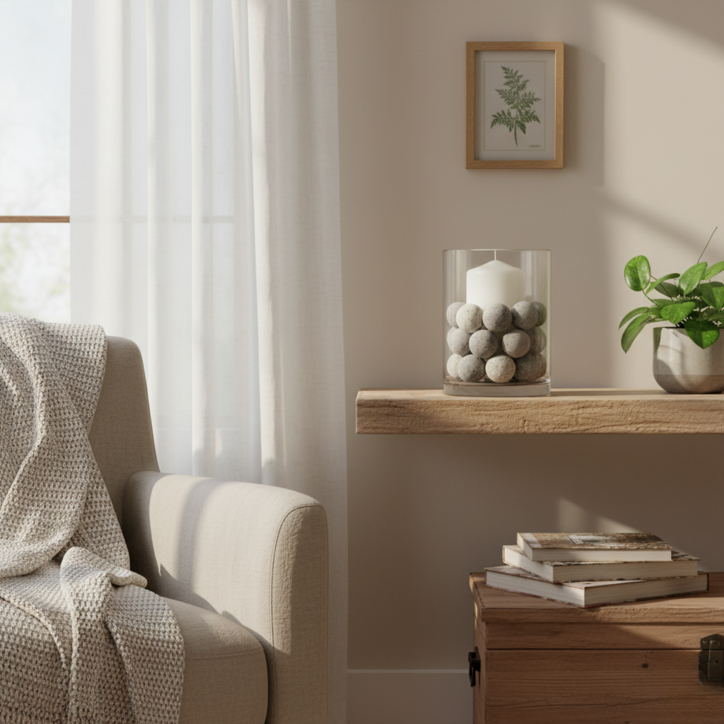 Glas-Säulenkerzenhalter