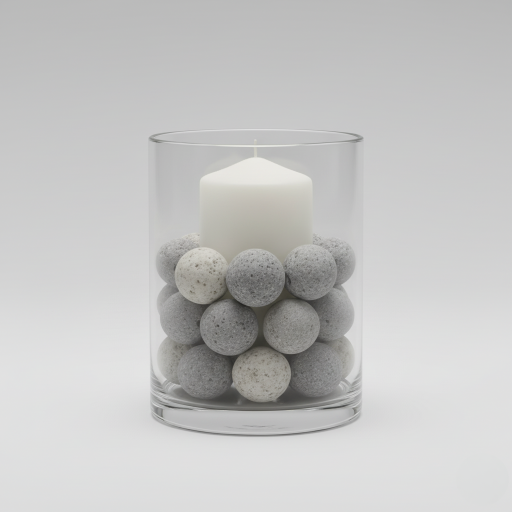 Glas-Säulenkerzenhalter